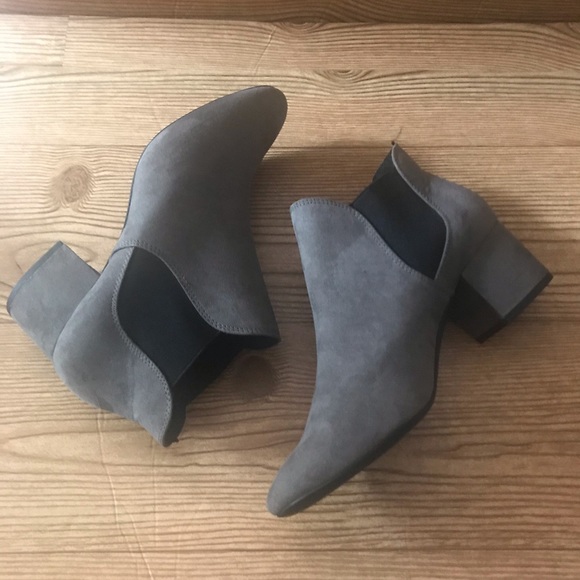 H&M Shoes - H & M Women’s Gray and Black Suede Ankle Boots 10